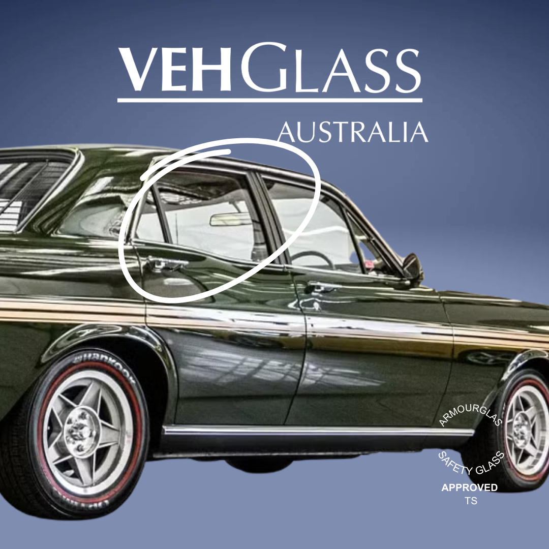 FORD XW XY SEDAN RIGHT REAR DOOR GLASS PANEL - CLEAR